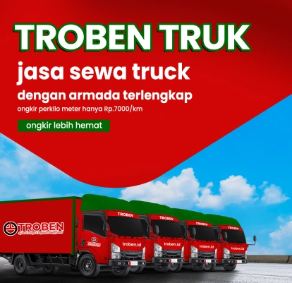 layanan sewa truk troben, perusahaan logistik dan ekspedisi indonesia